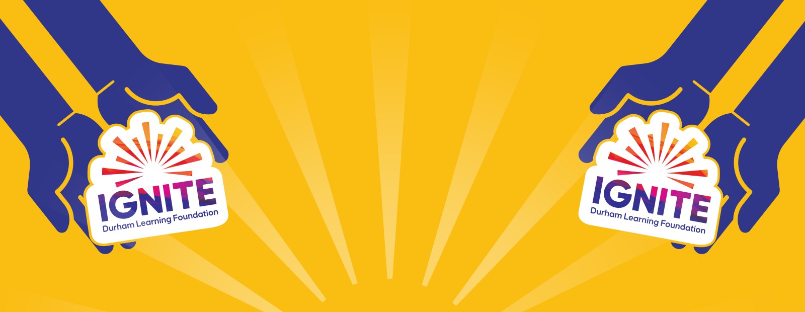 Ignite Durham Learning Foundation logo with bright gold background